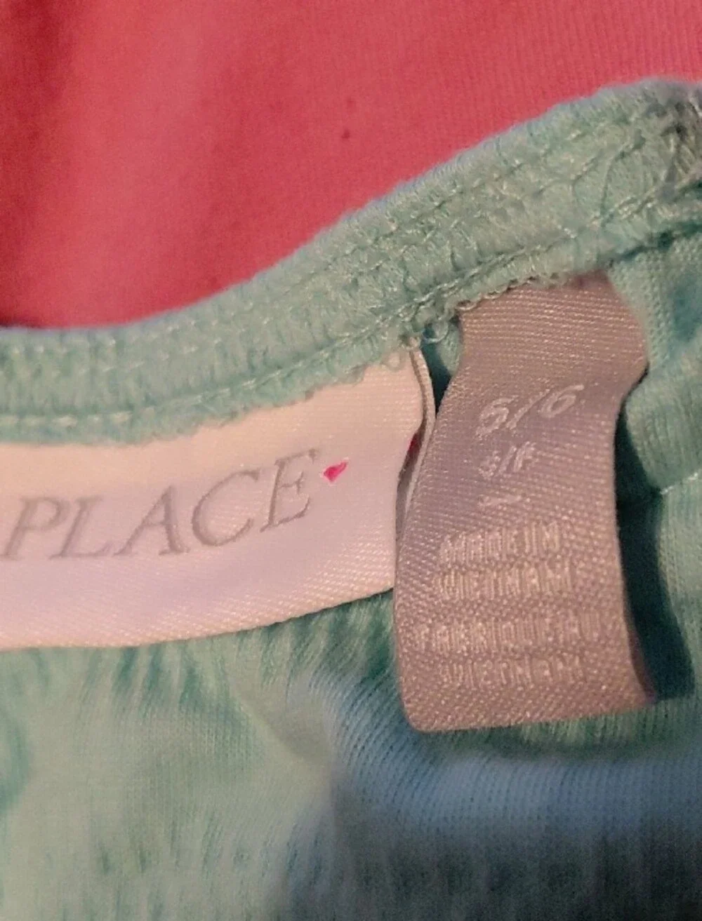 The Children's Place Mint Green Floral Dress with Pink Flowers